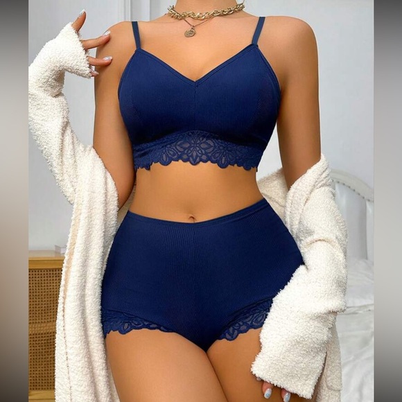 Other - Floral lace btakette and panty lingerie Set sexy pajamas